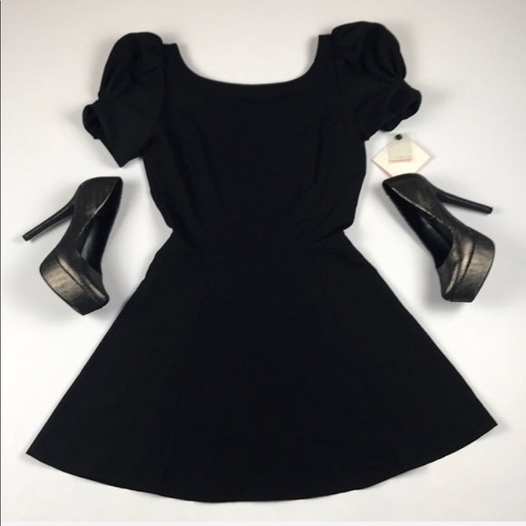 Black Dress with Puffy Sleeves